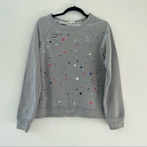 Honey Punch Paint Platter Distressed Sweatshirt